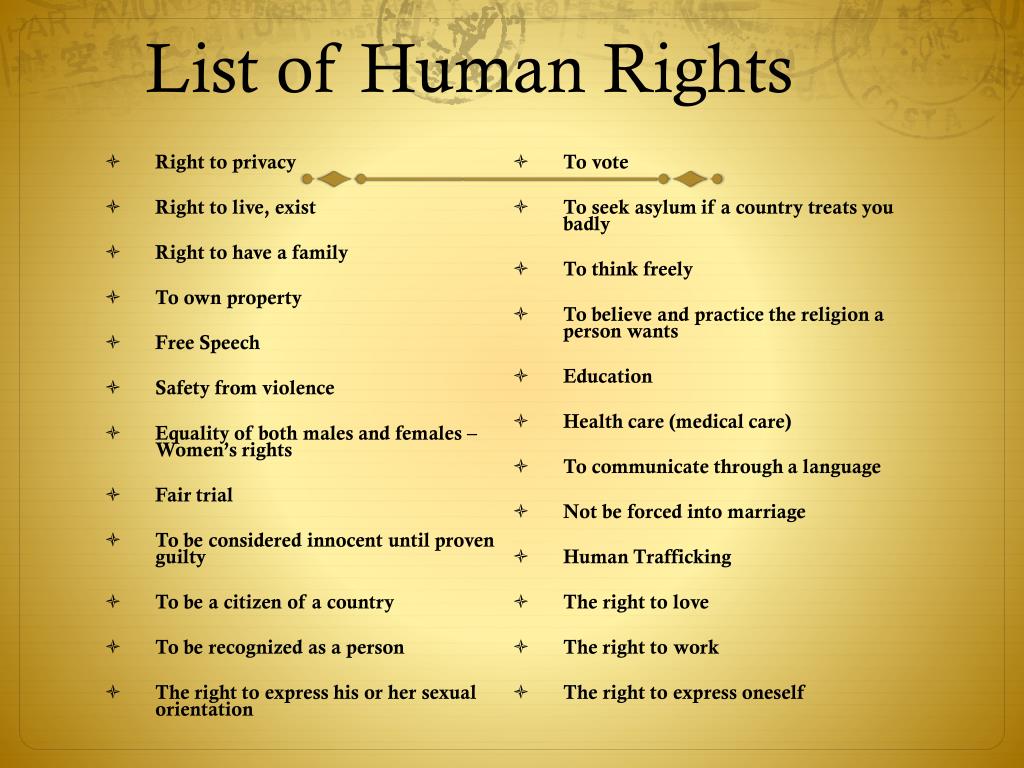 5 Examples Of Human Rights