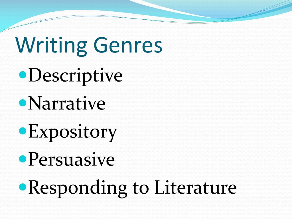 4 genres of creative writing
