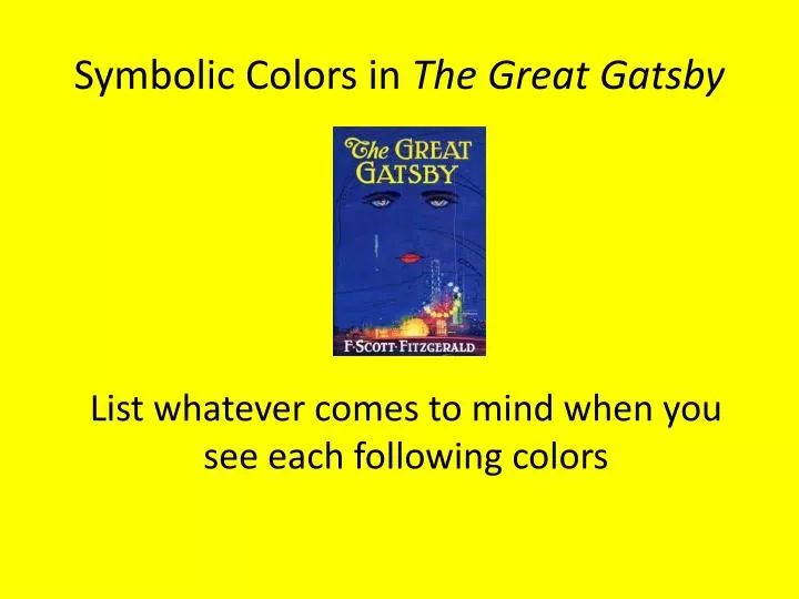 significant symbols in the great gatsby significant symbols in the great gatsby