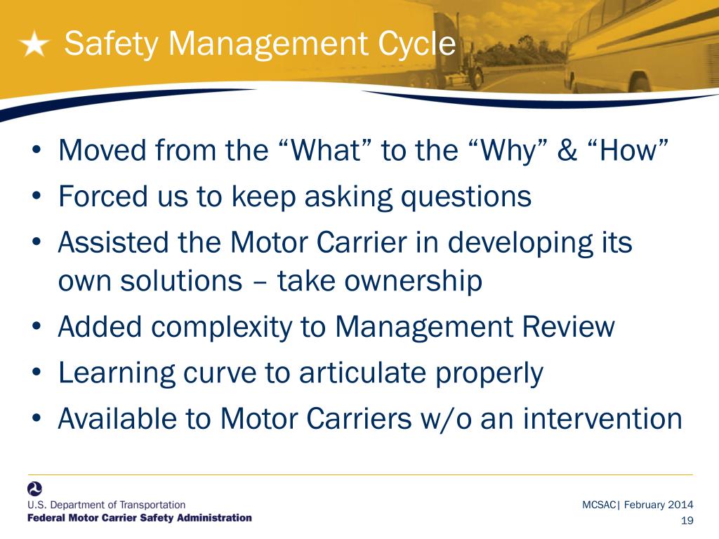 PPT Motor Carrier Safety Advisory Council February 12, 2014