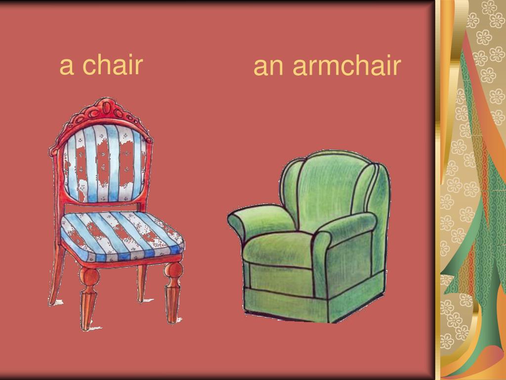 A Armchair или an. An Armchair с названием на английском языке.