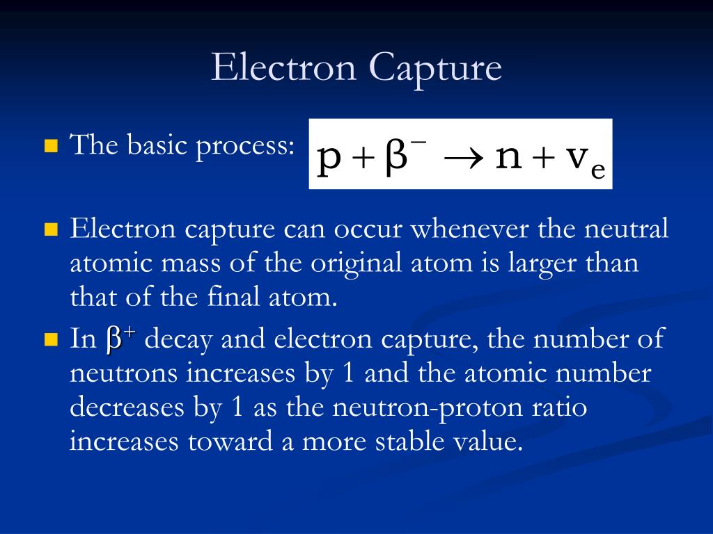 electron capture formula electron capture formula