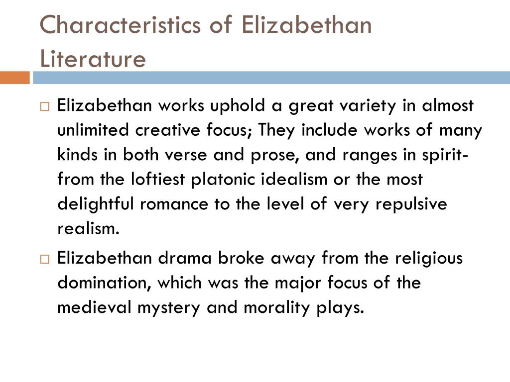 elizabethan era poetry characteristics