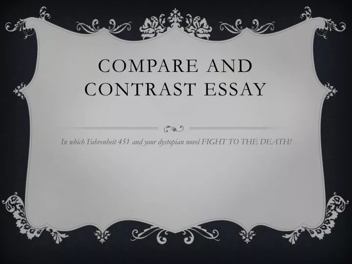 compare and contrast essays ppt