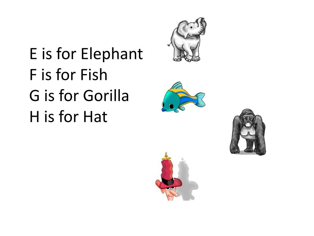 Apple Apple B For Ball C For Cat D For Dog E For Elephant F For Fish