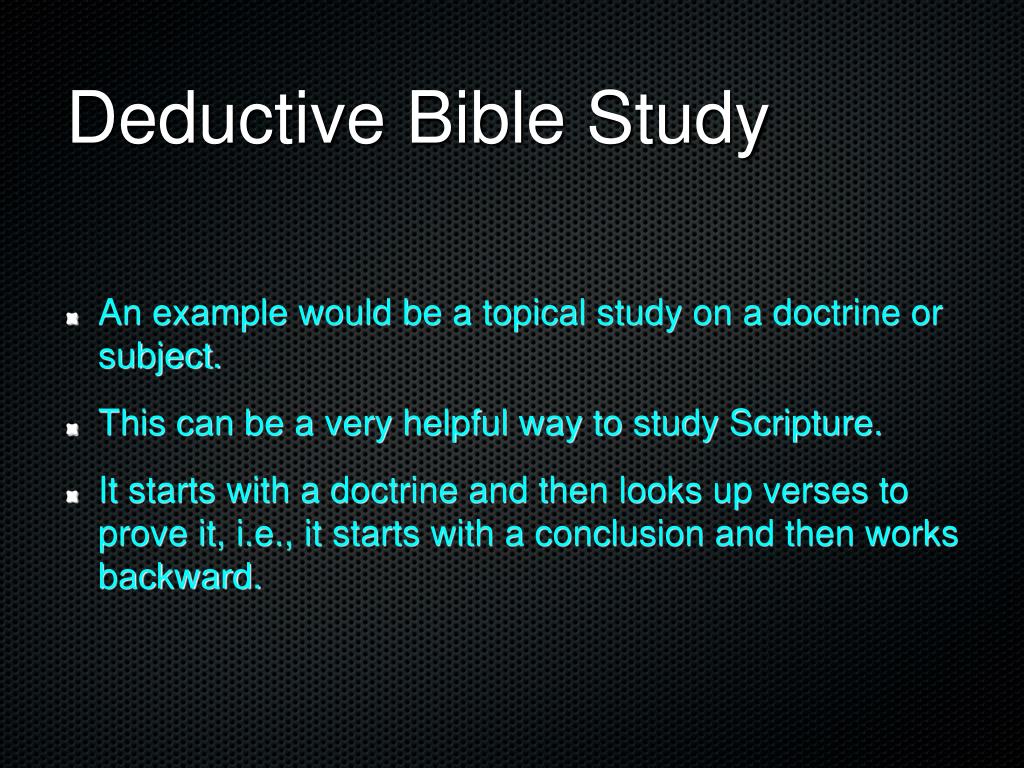 PPT - Dive Deeper: Inductive Bible Study Method PowerPoint Presentation ...