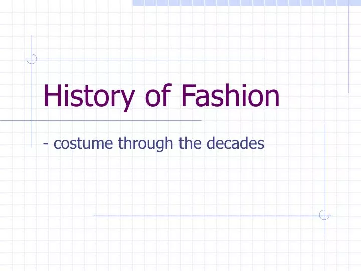 history of fashion n.