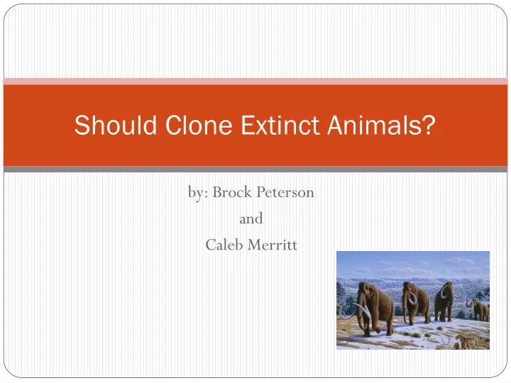 PPT - Should Clone Extinct Animals? PowerPoint Presentation, free download  - ID:2757282