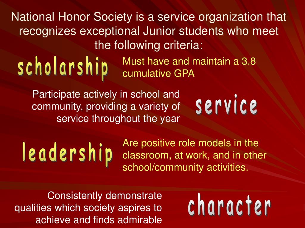 PPT National Honor Society PowerPoint Presentation, free download