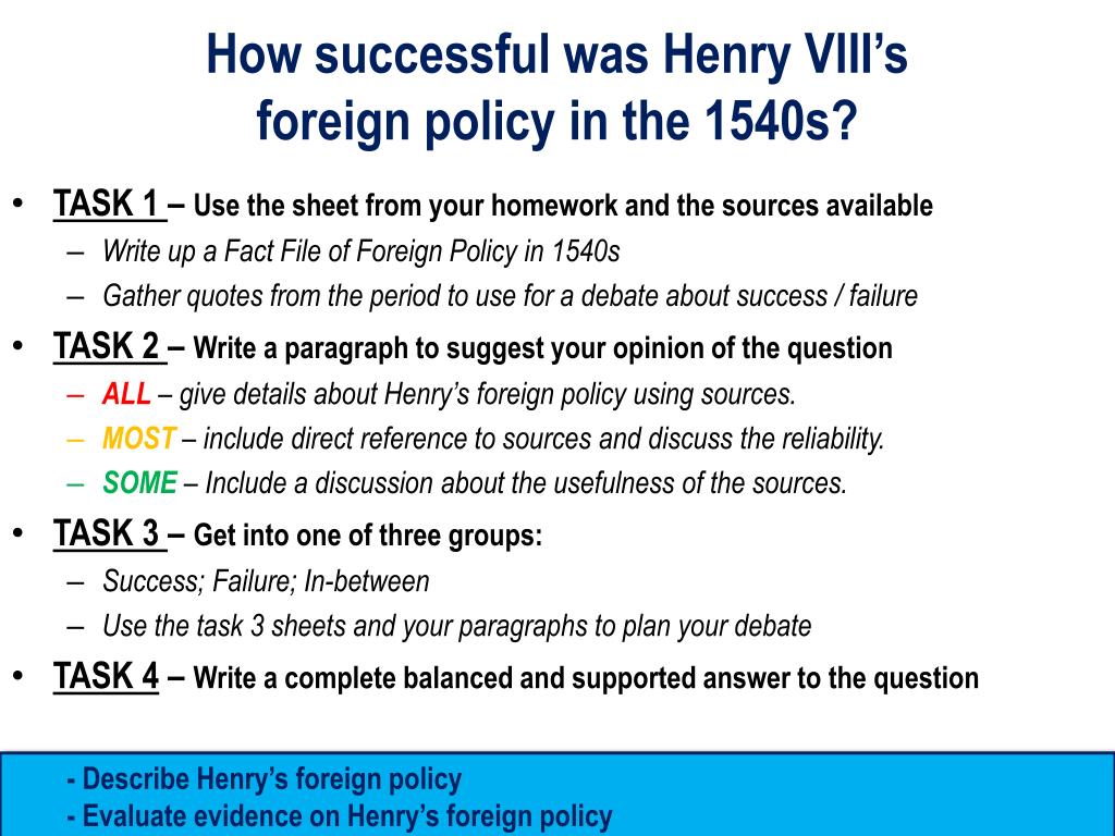 henry viii foreign policy essay