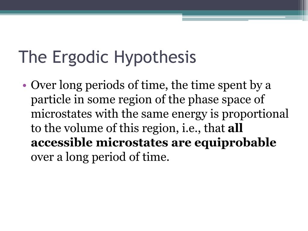 ergodic hypothesis math