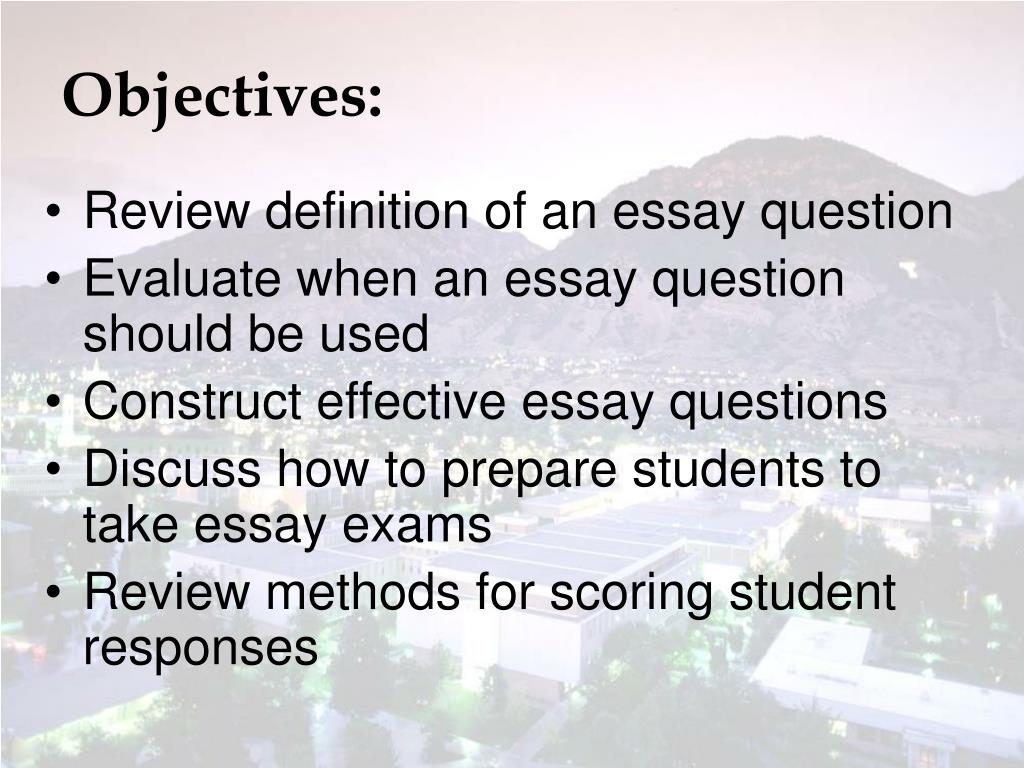 preparing effective essay questions