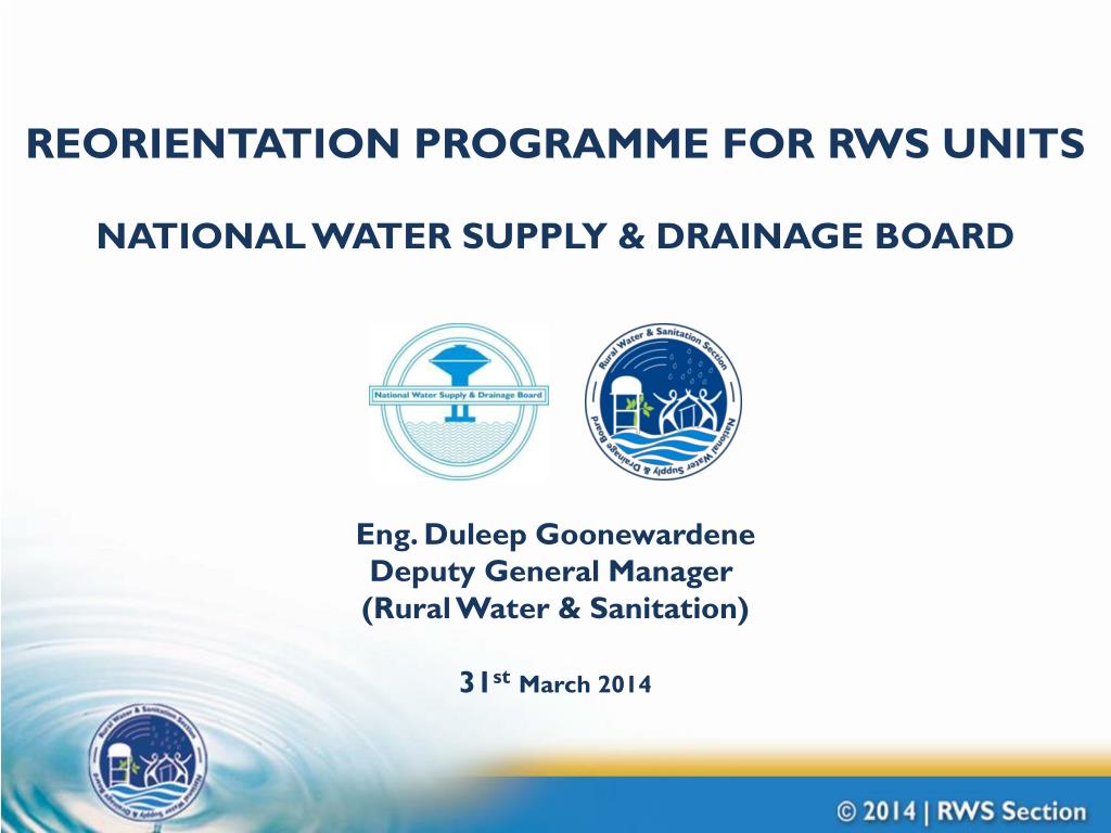 Rmwb Rwss Program PPT - Enhancing Rural Water Supply and Sanitation Management: A ...