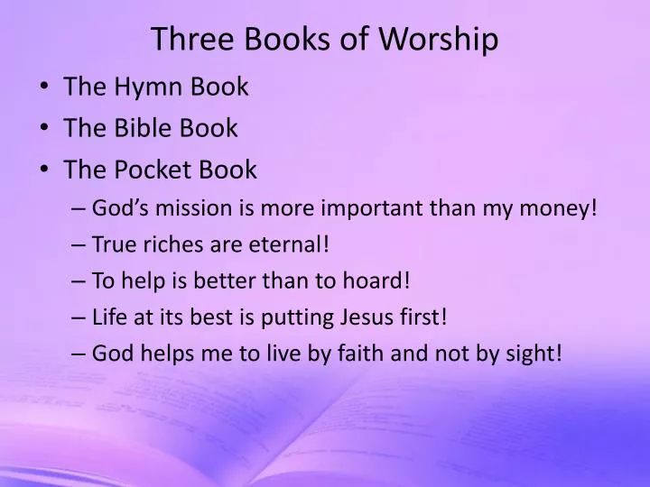 three books of worship n.