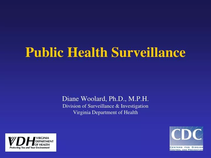 PPT Public Health Surveillance PowerPoint Presentation, free download