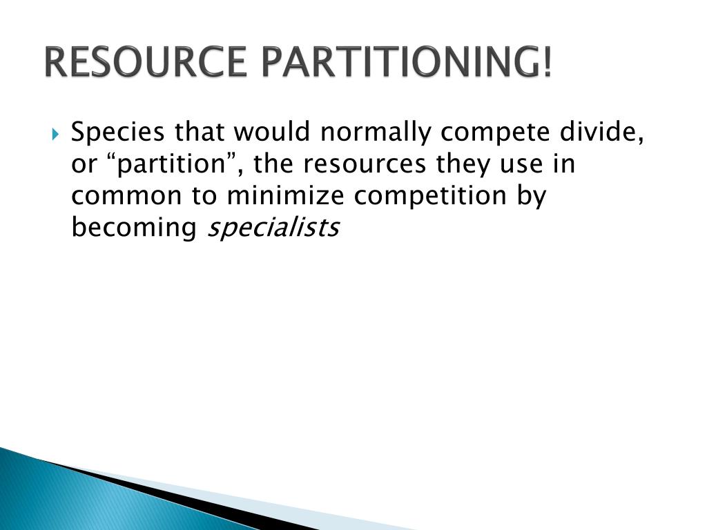 resource partitioning definition