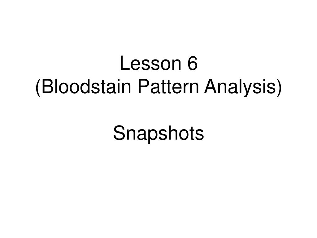 Bloodstain Pattern Analysis. BPA. BLOOD SPLATTER. On Black