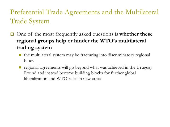 The multilateral trading system a development perspective