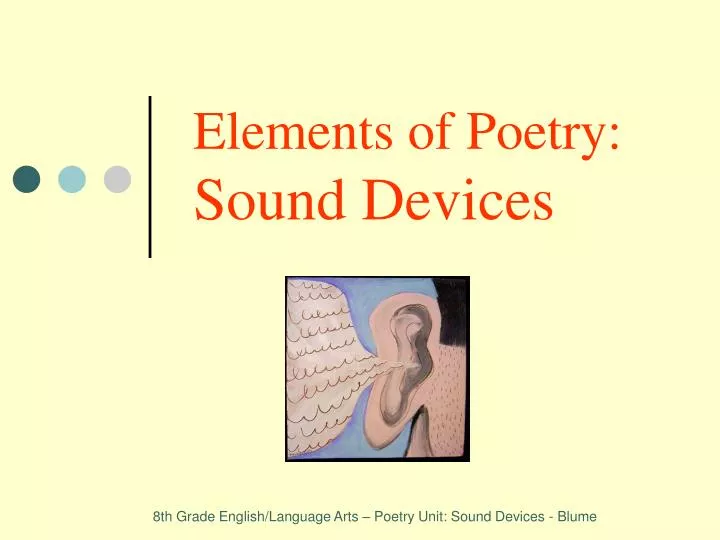 elements of poetry ppt