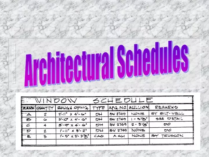house presentation schedule