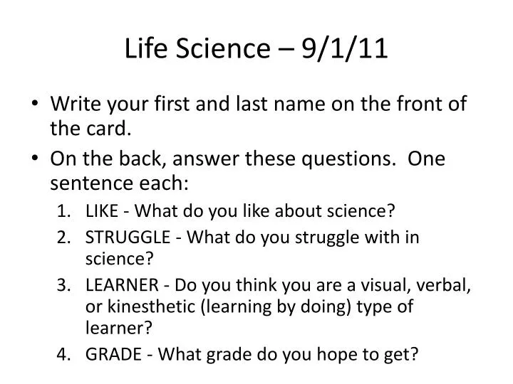 life science 9 1 11 n.