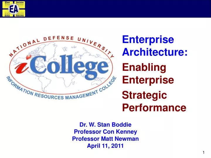 enterprise architecture enabling enterprise strategic performance n.