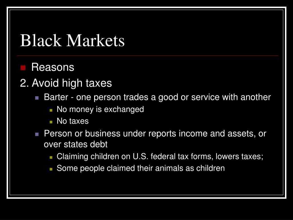 research paper black market