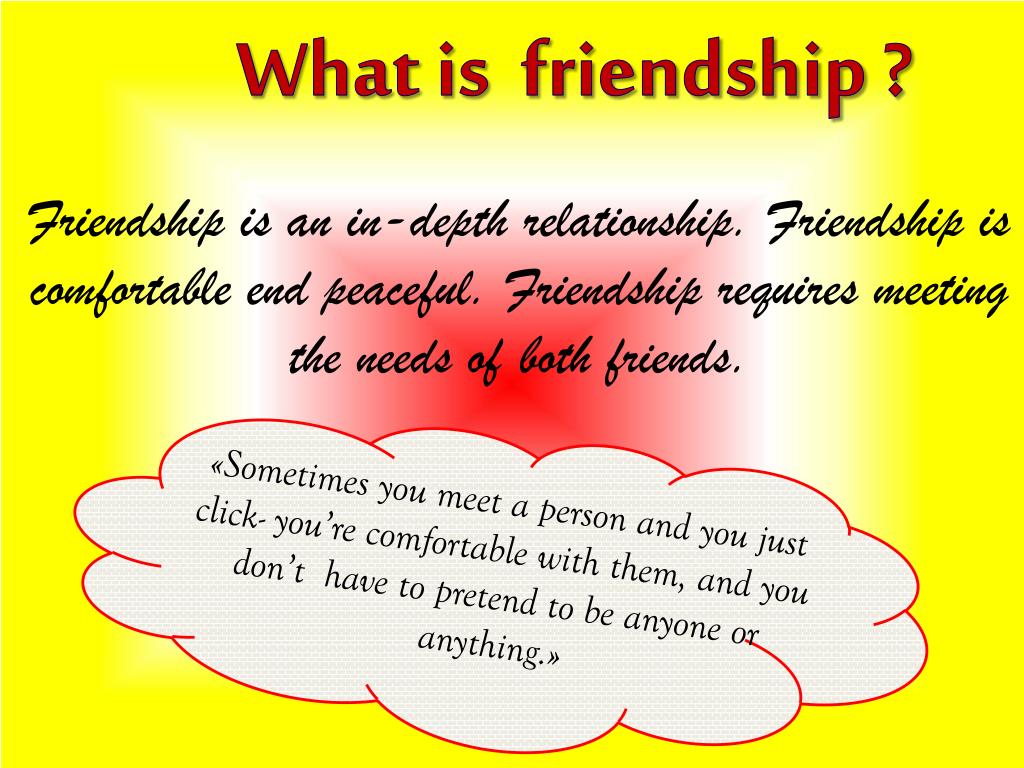 presentation for friendship