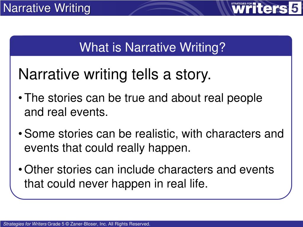 narrative writing ppt slideshare