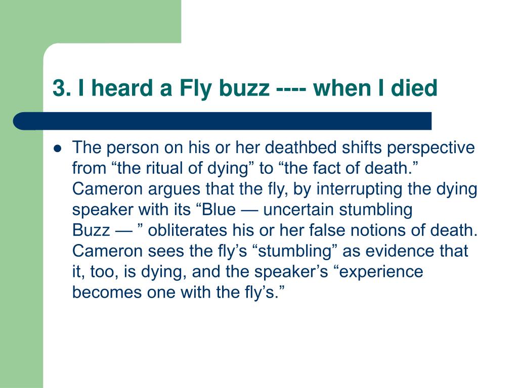 I Heard A Fly Buzz When I Died PPT - Walt Whitman Emily Dickinson PowerPoint Presentation, free