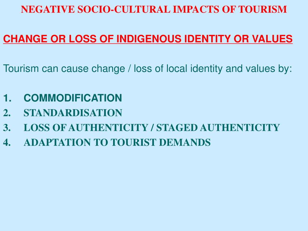 PPT - SOCIO-CULTURAL IMPACTS OF TOURISM PowerPoint Presentation, free ...