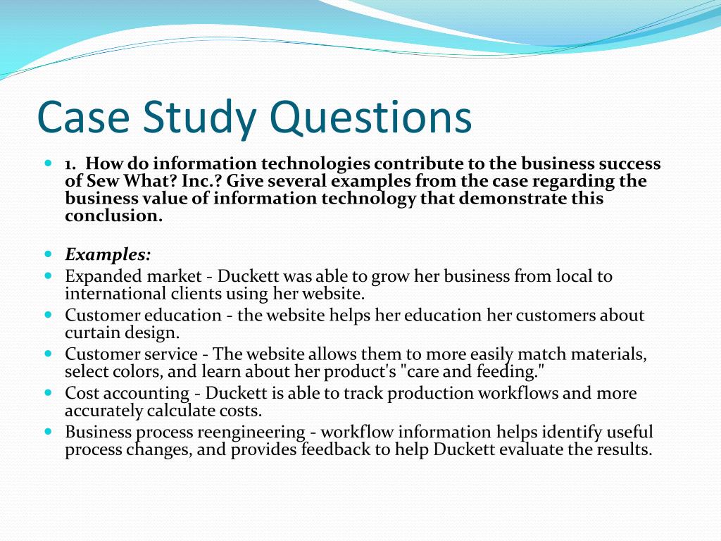 case study based questions pdf