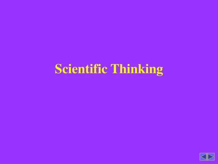 scientific thinking n.
