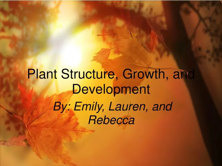 plant structure growth and development n.