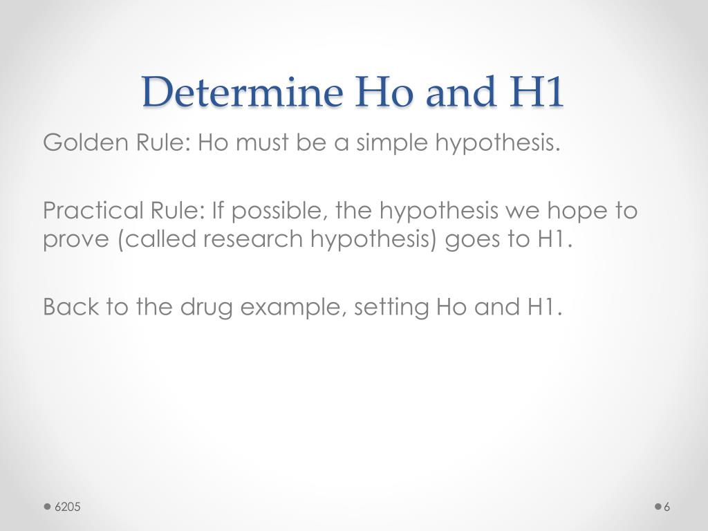 ho hypothesis definition