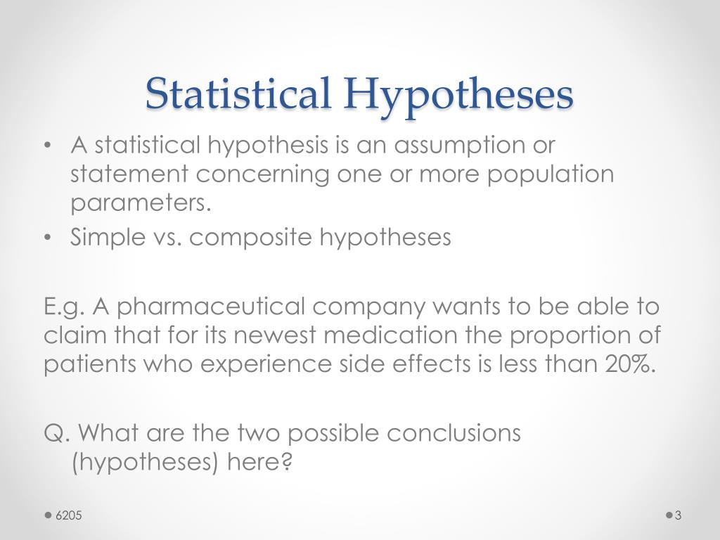 definition of statistical hypothesis