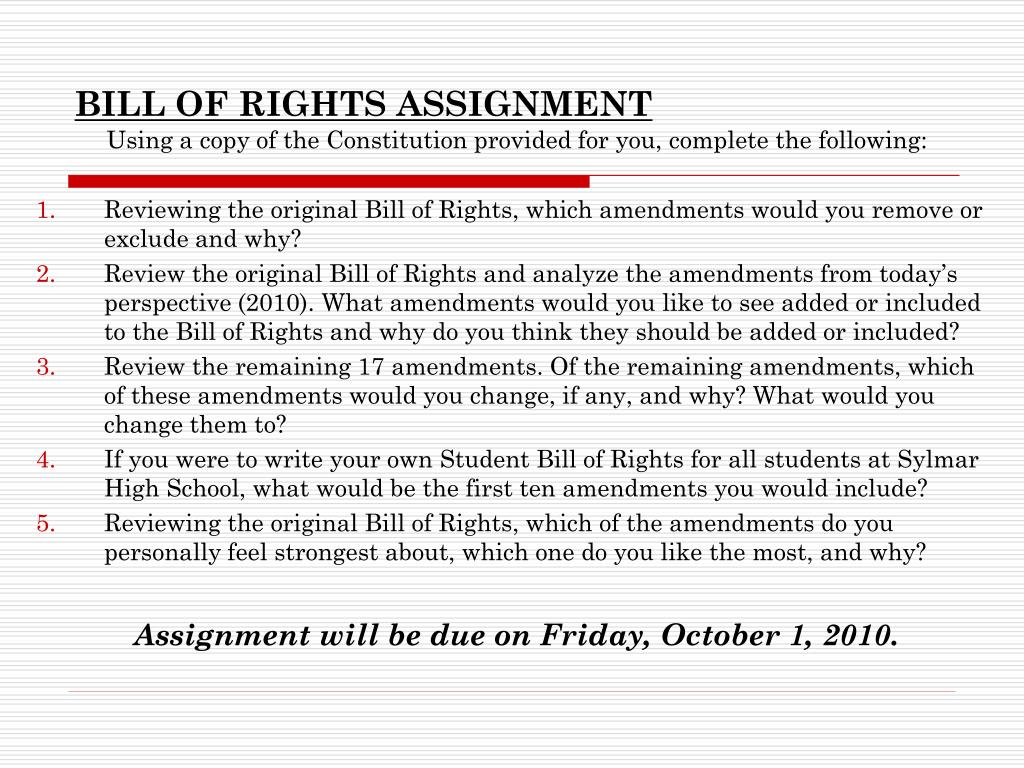 assignment 2 05 the bill of rights