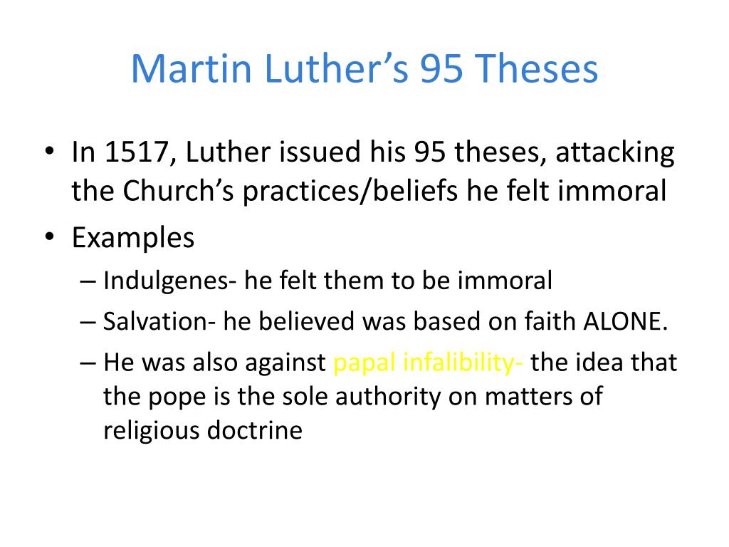 what was martin luther thesis