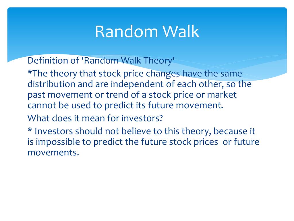 analysis of random walk hypothesis