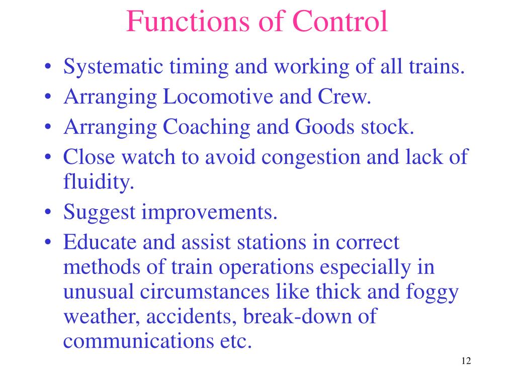 Transport Control Position PPT - TRANSPORT OPERATIONS BY K. L. DIXIT SENIOR PROFESSOR ...