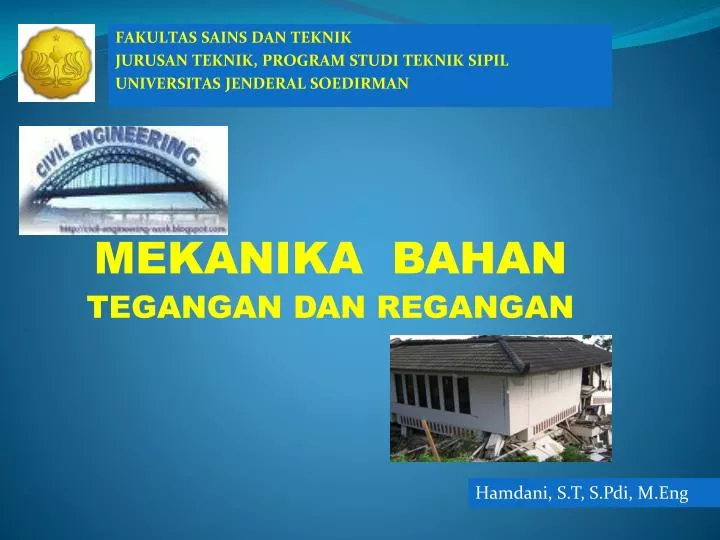 PPT - MEKANIKA BAHAN TEGANGAN DAN REGANGAN PowerPoint Presentation ...