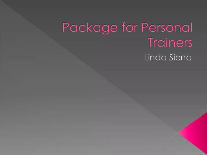 package for personal trainers n.