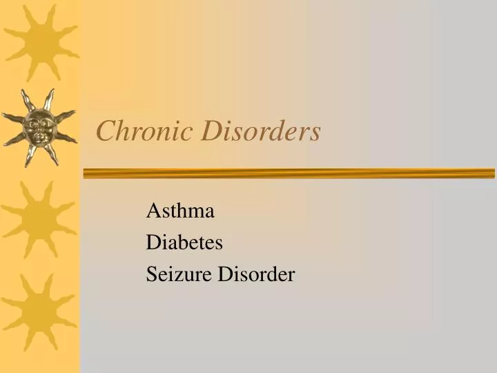 chronic disorders n.
