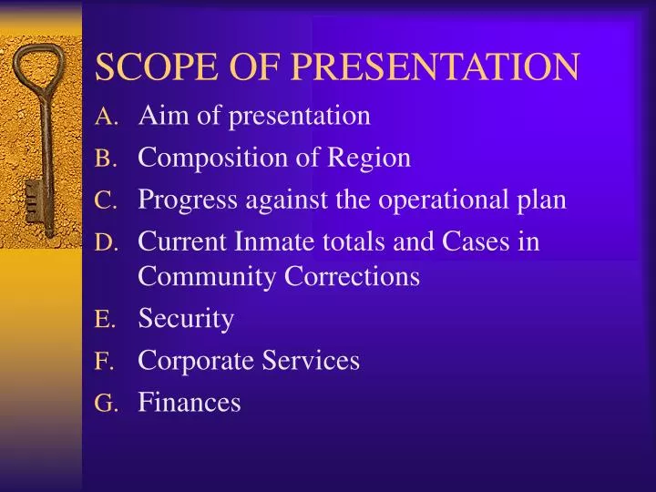 what does presentation scope mean