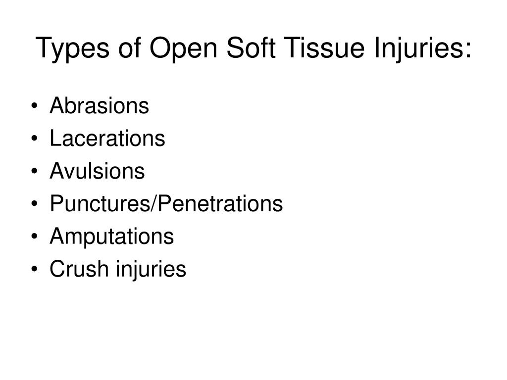 PPT - Soft Tissue Injuries: PowerPoint Presentation, free download -  ID:2774501