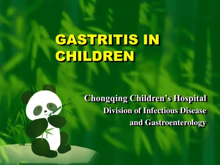 gastritis in children n.