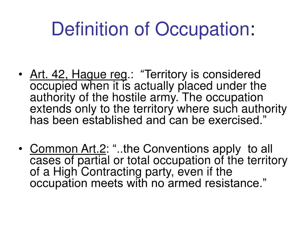 occupation what is the meaning occupation what is the meaning