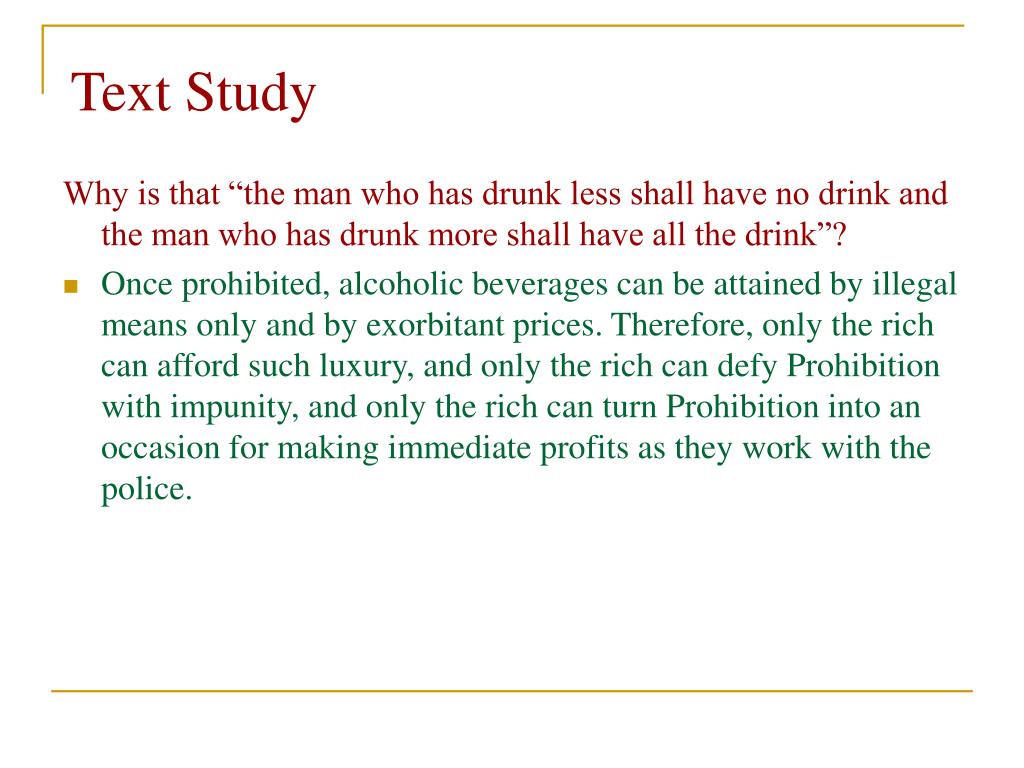 Ppt Prohibition By G K Chesterton From What I Saw In America Dodd Mead And Company Inc 1922 Powerpoint Presentation Id