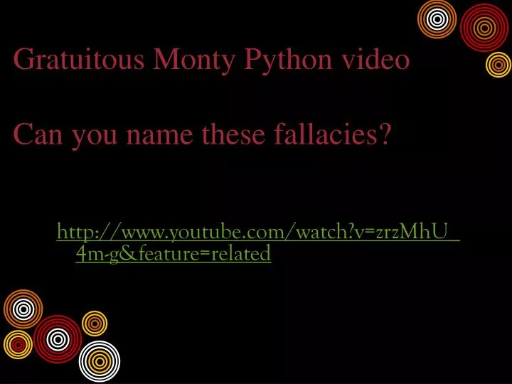 Fallacies In Monty Python