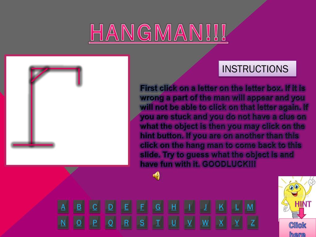 Google Slides Hangman by Mosier in the Middle